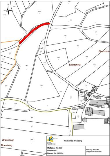 Umwidmung eines Teilstückes der Gemeindeverbindungsstraße, Flst. 1412, Gemarkung Leukershausen Umwidmung eines Teilstückes der Gemeindeverbindungsstraße, Flst. 1412, Gemarkung Leukershausen
