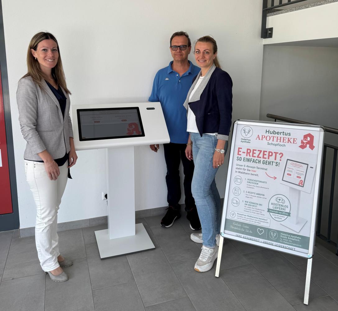 Gesundheitsservice für Kreßberg: Neues E-Rezept-Terminal im Geschäfts- und Ärztehaus 